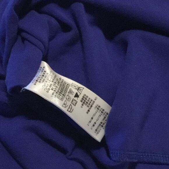 Forever 21 Royal Blue Bodycon Pencil Skirt Black Waistband Stretchy Size Large - Picture 5 of 7